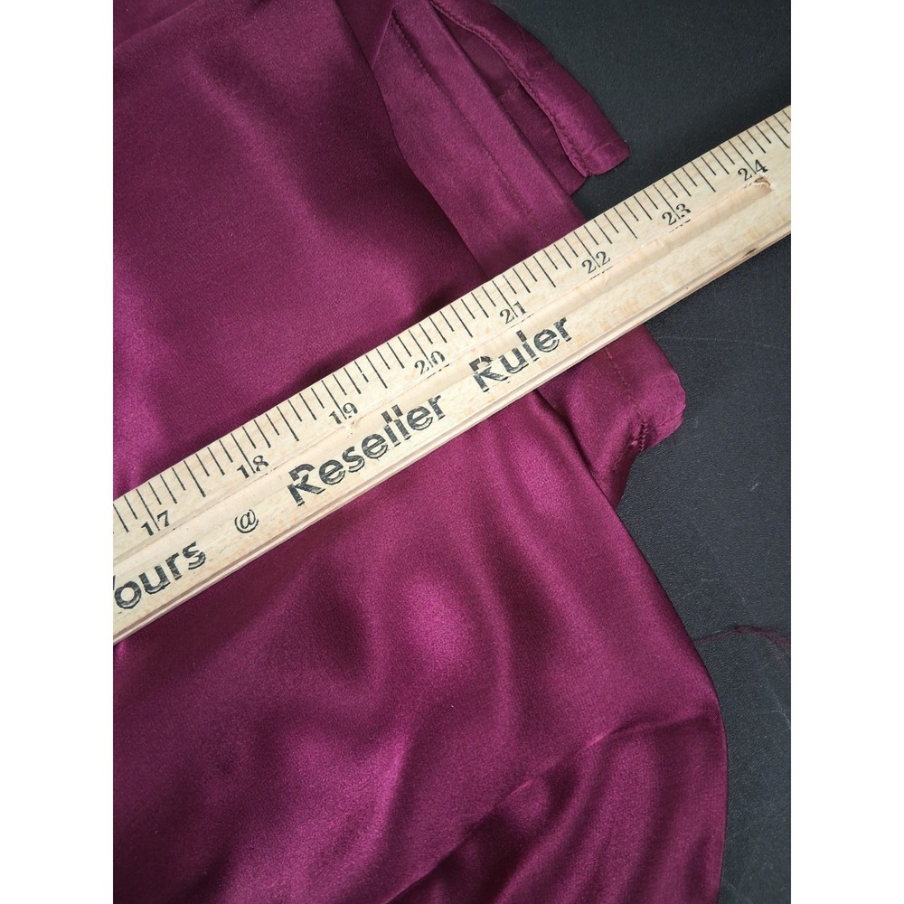 100% Mulberry Silk Kimono Robe Chinese NWOT Wine Color One Size - Picture 9 of 9